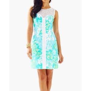 NWT LILLY PULITZER PALMETTO DRESS DRESS BRIGHT NAVY IN THE VIAS XXS,XS